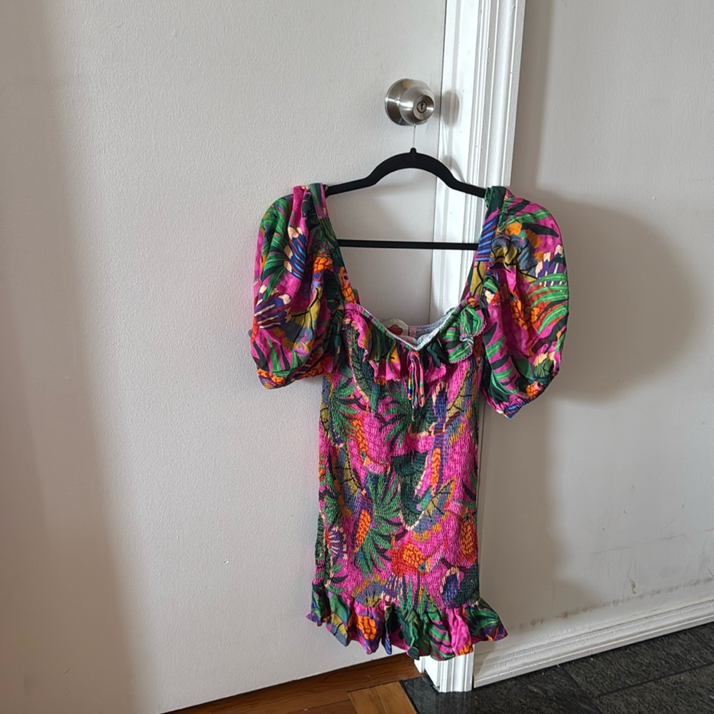 Farm Rio fun patterned mini dress